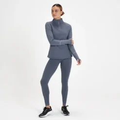MP Women's Velocity Reflective 1/4 Zip Top - Shadow Blue -Damen Fitnessbekleidung Verkäufe 13466922 1324980924000672