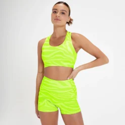 MP Women's Tempo Sports Bra - Acid Lime Zebra -Damen Fitnessbekleidung Verkäufe 13467480 2094980928127583