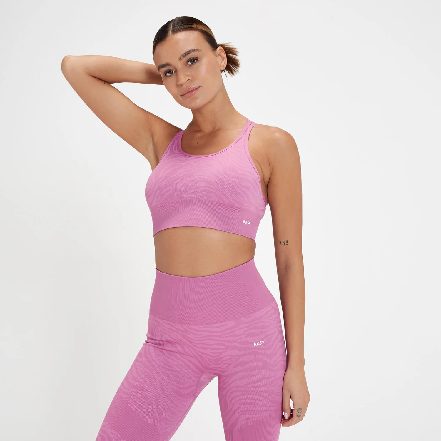 MP Women's Tempo Seamless Sports Bra - Blossom Pink Zebra 3 MP Women's Tempo Seamless Sports Bra - Blossom Pink Zebra – Bild 2