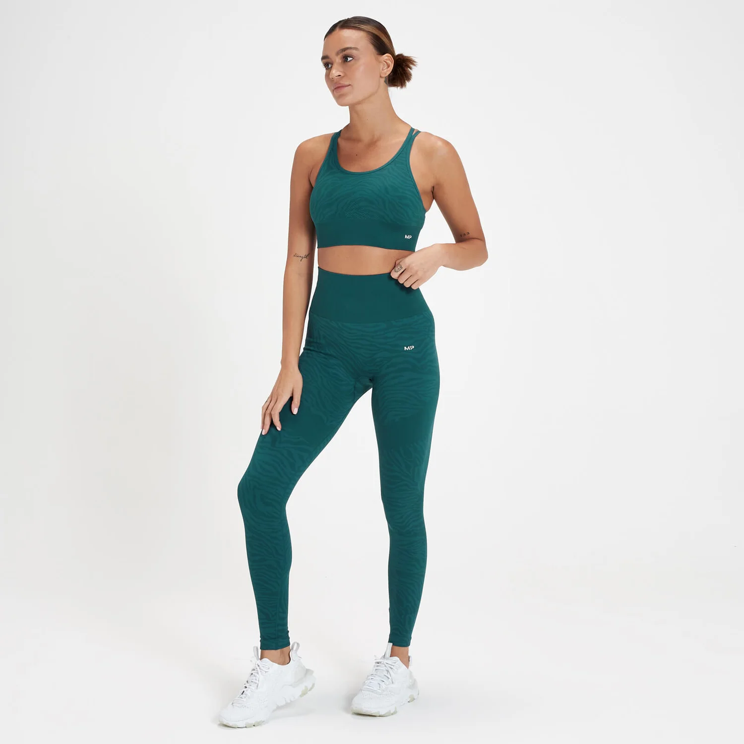 MP Women's Tempo Seamless Sports Bra - Deep Marine Blue Zebra 5 MP Women's Tempo Seamless Sports Bra - Deep Marine Blue Zebra – Bild 3