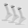 MP Unisex Crew Socks (3 Pack) - White -Damen Fitnessbekleidung Verkäufe 13675588 4955009962355817