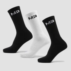 MP Unisex Crew Socks (3 Pack) - Black/White