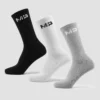MP Unisex Crew Socks (3 Pack) - White/Black/Grey Marl -Damen Fitnessbekleidung Verkäufe 13758283 1885009963042361