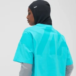 MP Women's Adapt Cropped T-Shirt - Bright Turquoise -Damen Fitnessbekleidung Verkäufe 13809298 3535029448964180