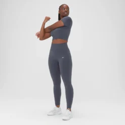 MP Women's Composure Seamless Crop Top - Dark Graphite -Damen Fitnessbekleidung Verkäufe 13809452 5835029449614148