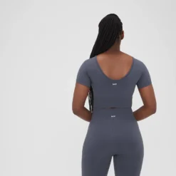 MP Women's Composure Seamless Crop Top - Dark Graphite -Damen Fitnessbekleidung Verkäufe 13809452 7595029449470466