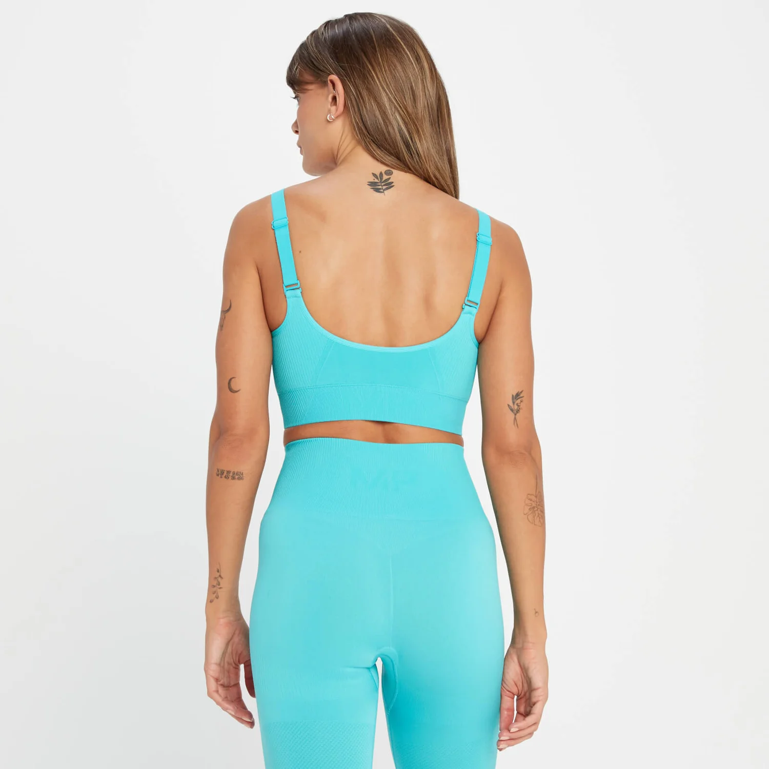 MP Women's Tempo Tonal Seamless Sports Bra - Bright Turquoise 4 MP Women's Tempo Tonal Seamless Sports Bra - Bright Turquoise – Bild 2