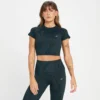 MP Women's Tempo Wave Seamless Crop Top - Black 1 MP Women's Tempo Wave Seamless Crop Top - Black -Damen Fitnessbekleidung Verkäufe 13827916 1515009218161108