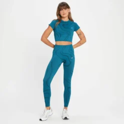 MP Women's Tempo Wave Seamless Crop Top - Teal Blue 9 MP Women's Tempo Wave Seamless Crop Top - Teal Blue -Damen Fitnessbekleidung Verkäufe 13827931 1325009217427314