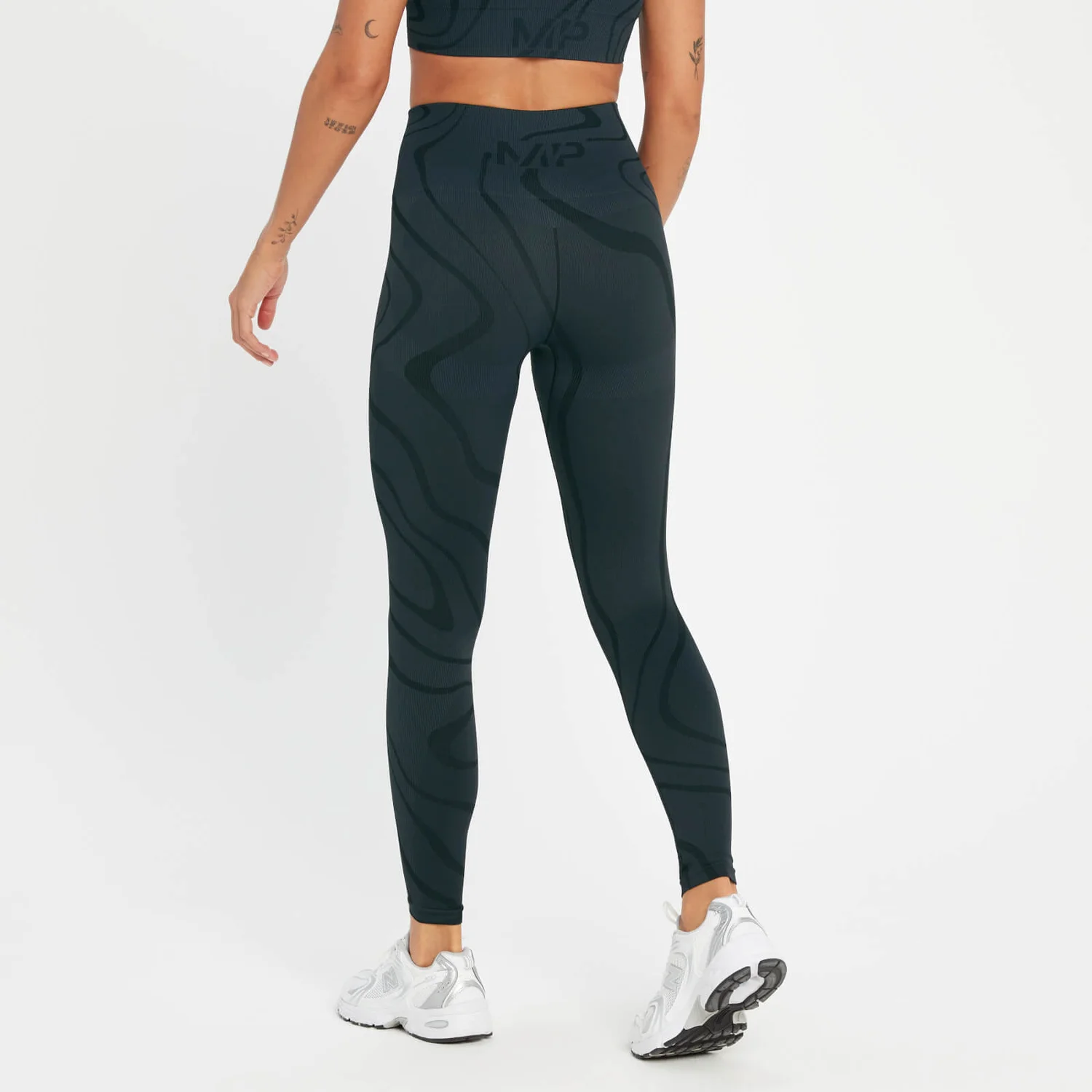 MP Women's Tempo Wave Seamless Leggings - Black 4 MP Women's Tempo Wave Seamless Leggings - Black – Bild 2