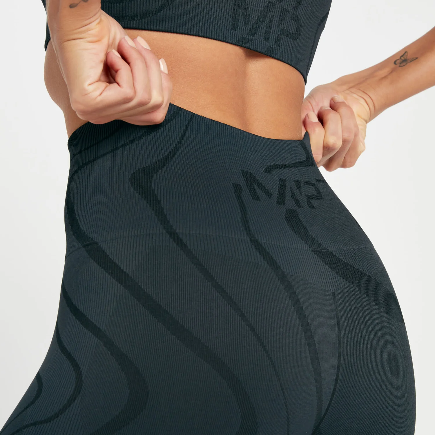 MP Women's Tempo Wave Seamless Leggings - Black 5 MP Women's Tempo Wave Seamless Leggings - Black – Bild 3