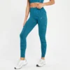 MP Women's Tempo Wave Seamless Leggings - Teal Blue -Damen Fitnessbekleidung Verkäufe 13828021 1965009215493529