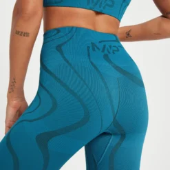 MP Women's Tempo Wave Seamless Leggings - Teal Blue 8 MP Women's Tempo Wave Seamless Leggings - Teal Blue -Damen Fitnessbekleidung Verkäufe 13828021 7525009215243911