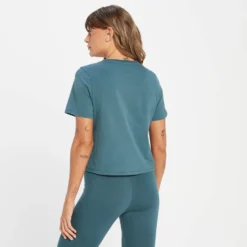 MP Women's Rest Day Crop T-Shirt - Smoke Blue -Damen Fitnessbekleidung Verkäufe 13838137 1355009213290938