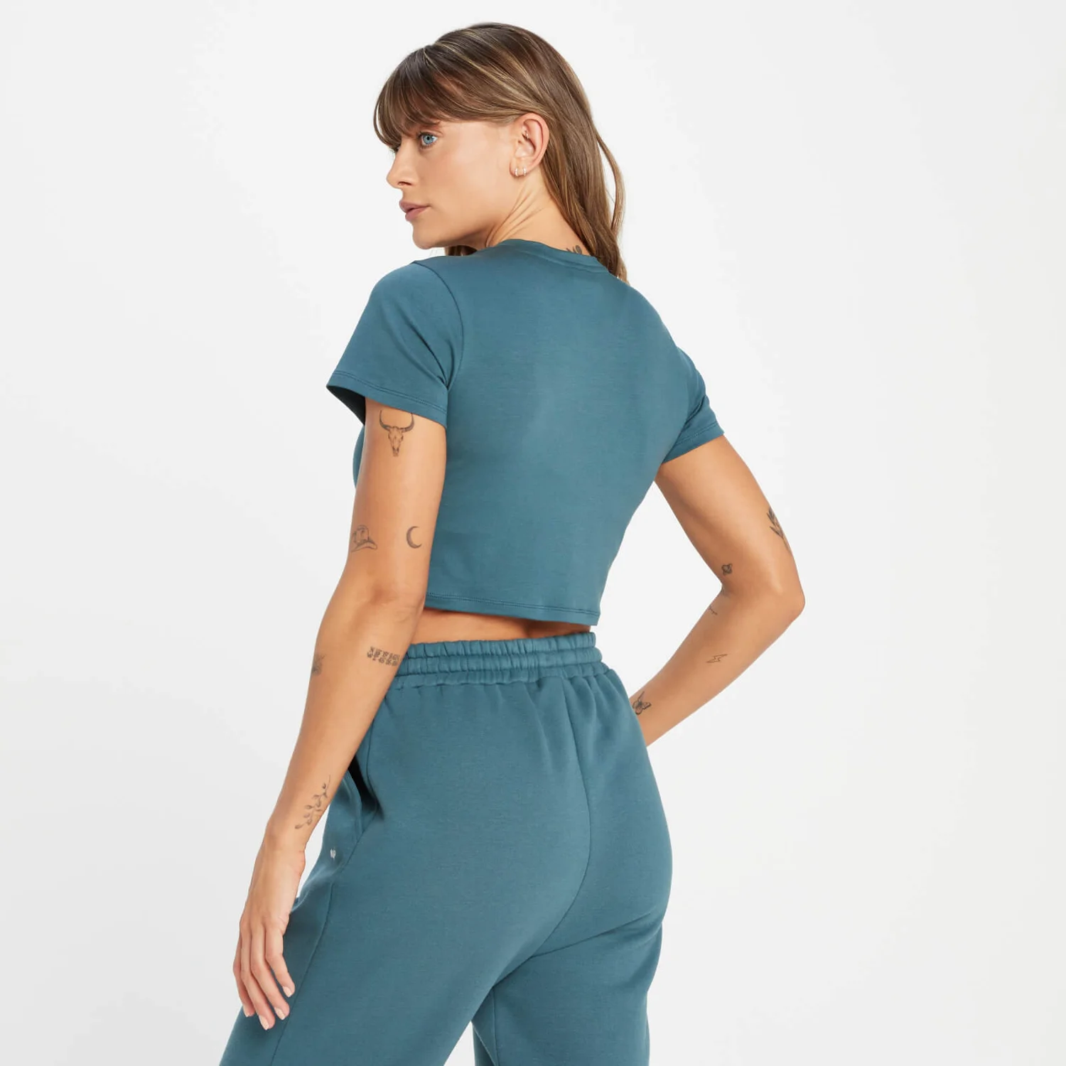 MP Women's Rest Day Body Fit Crop T-Shirt - Smoke Blue 4 MP Women's Rest Day Body Fit Crop T-Shirt - Smoke Blue – Bild 2