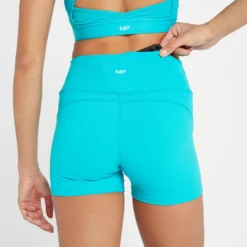 MP Women's Power Booty Short - Blue Lagoon -Damen Fitnessbekleidung Verkäufe 13838281 1955008105754289
