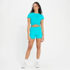 MP Women's Power Booty Short - Blue Lagoon -Damen Fitnessbekleidung Verkäufe 13838281 5835008105788747