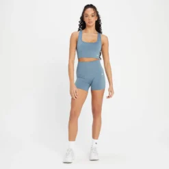 MP Women's Shape Seamless Booty Shorts - Pebble Blue 9 MP Women's Shape Seamless Booty Shorts - Pebble Blue -Damen Fitnessbekleidung Verkäufe 13838457 8025008100790336