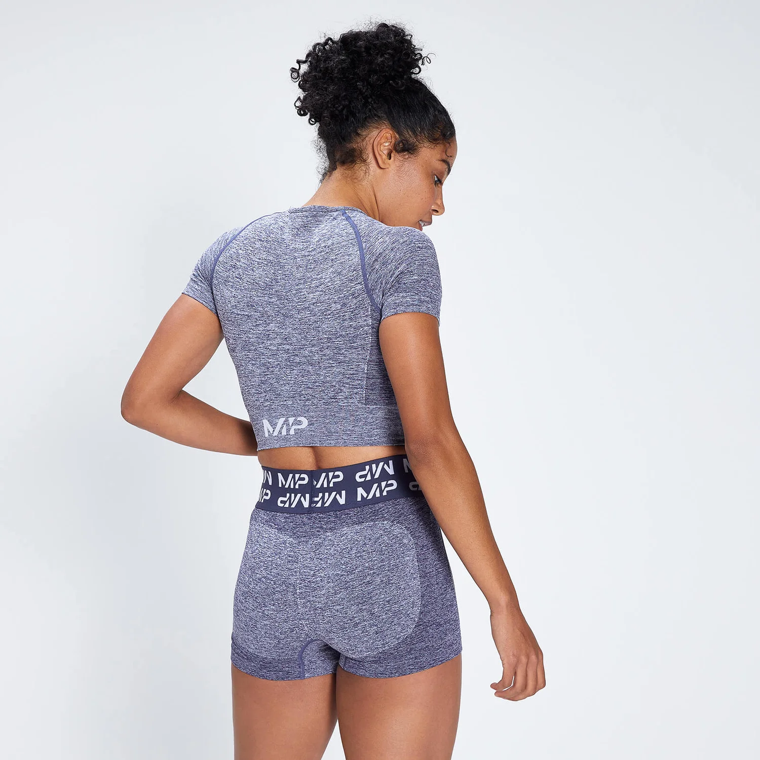 MP Women's Curve Crop Short Sleeve T-Shirt - Galaxy Blue 5 MP Women's Curve Crop Short Sleeve T-Shirt - Galaxy Blue – Bild 3