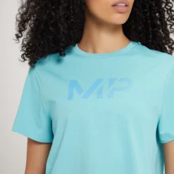MP Women's Fade Graphic Crop T-Shirt - Powder Blue -Damen Fitnessbekleidung Verkäufe 12846906 1534936389754860