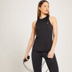 MP Women's Linear Mark Training Racer Back Vest - Black