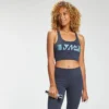 MP Women's Graffiti Graphic Training Sports Bra - Graphite -Damen Fitnessbekleidung Verkäufe 12847605 9854882694919141