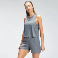 MP Women's Repeat Mark Graphic Training Crop Vest - Carbon