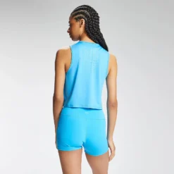 MP Women's Repeat MP Training Crop Vest - Bright Blue -Damen Fitnessbekleidung Verkäufe 12848485 3274882698438261