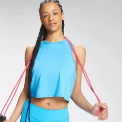 MP Women's Repeat MP Training Crop Vest - Bright Blue -Damen Fitnessbekleidung Verkäufe 12848485 7204882698487542