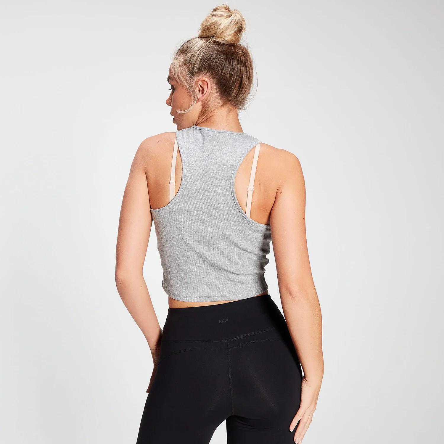 MP Women's Rest Day Cropped Rib Vest - Grey Marl 4 MP Women's Rest Day Cropped Rib Vest - Grey Marl – Bild 2