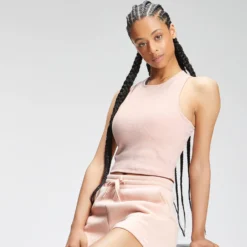 MP Women's Rest Day Cropped Rib Vest - Light Pink -Damen Fitnessbekleidung Verkäufe 12849477 2024873350338220