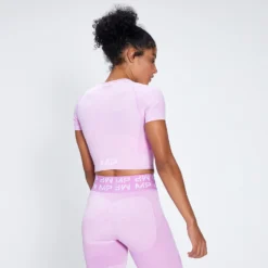 MP Women's Curve Crop Short Sleeve T-Shirt - Petal 8 MP Women's Curve Crop Short Sleeve T-Shirt - Petal -Damen Fitnessbekleidung Verkäufe 12899276 8194900585655673