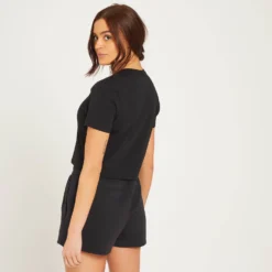 MP Women's Adapt Short Sleeve Crop Top - Black -Damen Fitnessbekleidung Verkäufe 13117066 2094929379476249