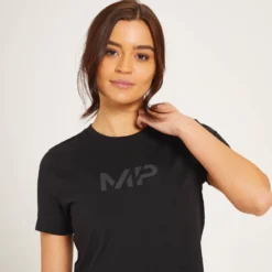 MP Women's Adapt Short Sleeve Crop Top - Black -Damen Fitnessbekleidung Verkäufe 13117066 6984929379533210