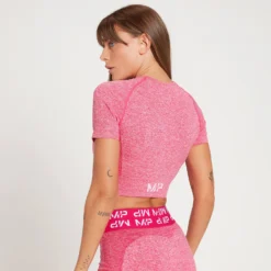 MP Women's Curve Crop Short Sleeve T-Shirt - Magenta -Damen Fitnessbekleidung Verkäufe 13121033 2094911693954471