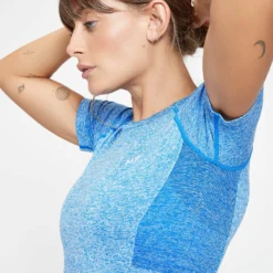 MP Women's Curve Crop Short Sleeve T-Shirt - True Blue -Damen Fitnessbekleidung Verkäufe 13121049 4784994423230419