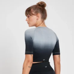 MP Women's Velocity Ultra Seamless Crop Top - Black -Damen Fitnessbekleidung Verkäufe 13122749 1454911983563266