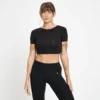 MP Women's Composure Short Sleeve Crop Top - Black