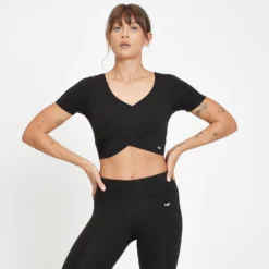 MP Women's Composure Short Sleeve Crop Top - Black 10 MP Women's Composure Short Sleeve Crop Top - Black -Damen Fitnessbekleidung Verkäufe 13126201 1894994424389997