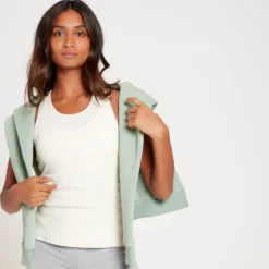 MP Women's Rest Day Rib Vest - Ecru -Damen Fitnessbekleidung Verkäufe 13130028 8194914618550296