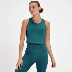MP Women's Tempo Cropped Vest - Deep Marine Blue
