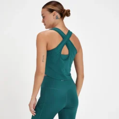 MP Women's Tempo Cropped Vest - Deep Marine Blue -Damen Fitnessbekleidung Verkäufe 13467456 7744980927402159